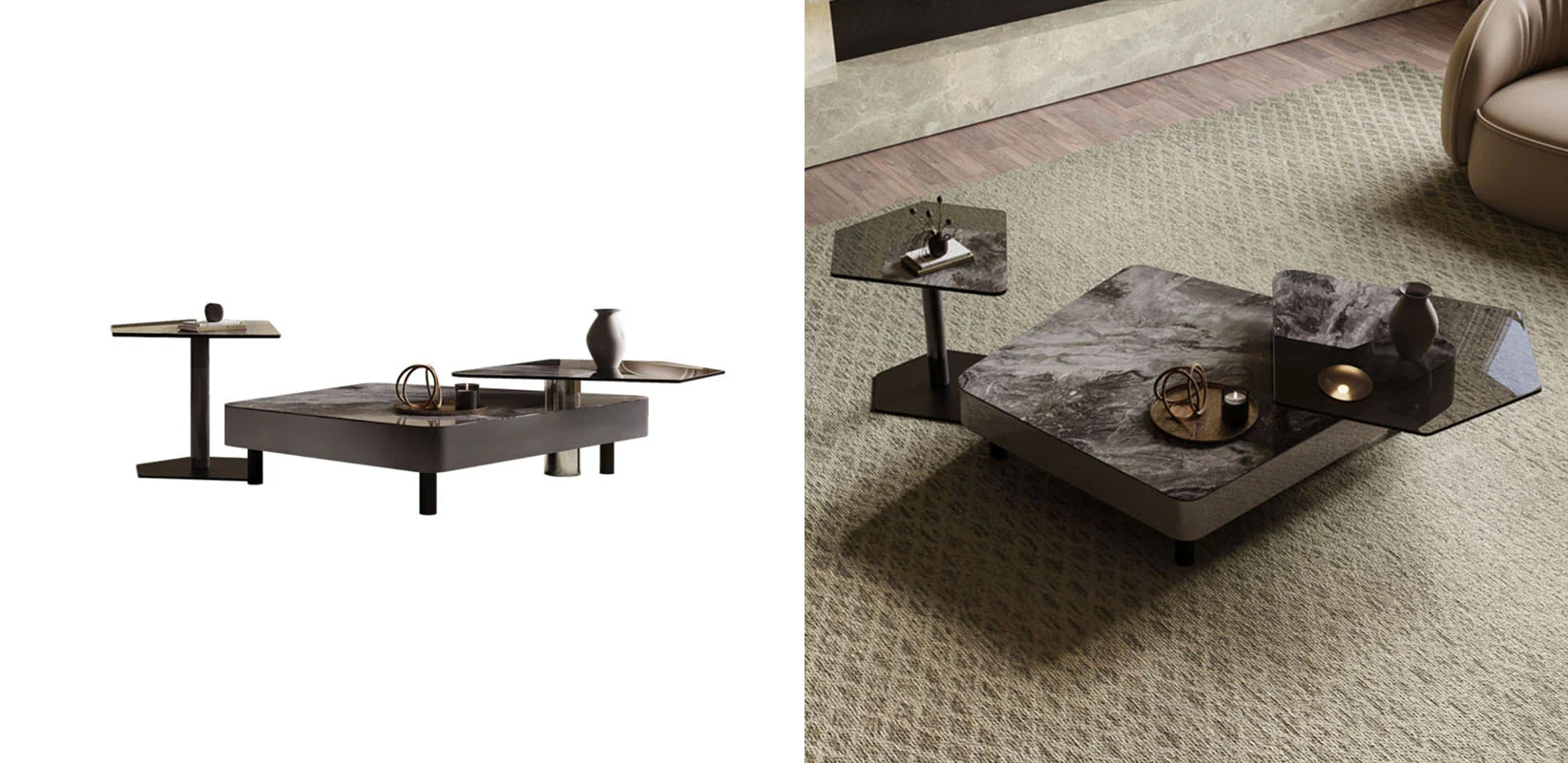 Arya Nesting Coffee table, Black - Image 6