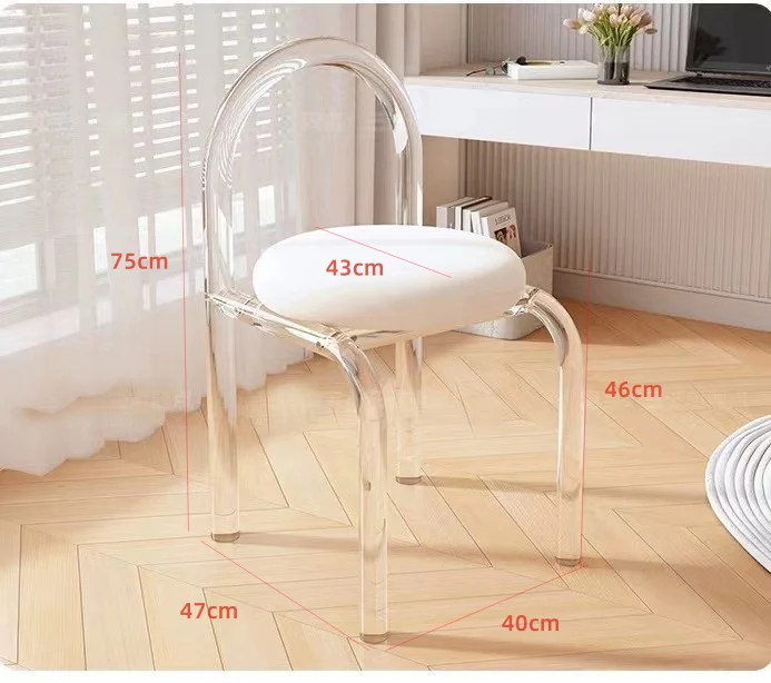 Aubrey Dressing Table Set With Side Drawer, Cream - Image 7