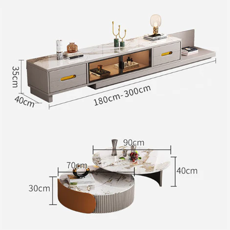 Audrey Nesting Coffee Table, Sintered Stone - Image 7