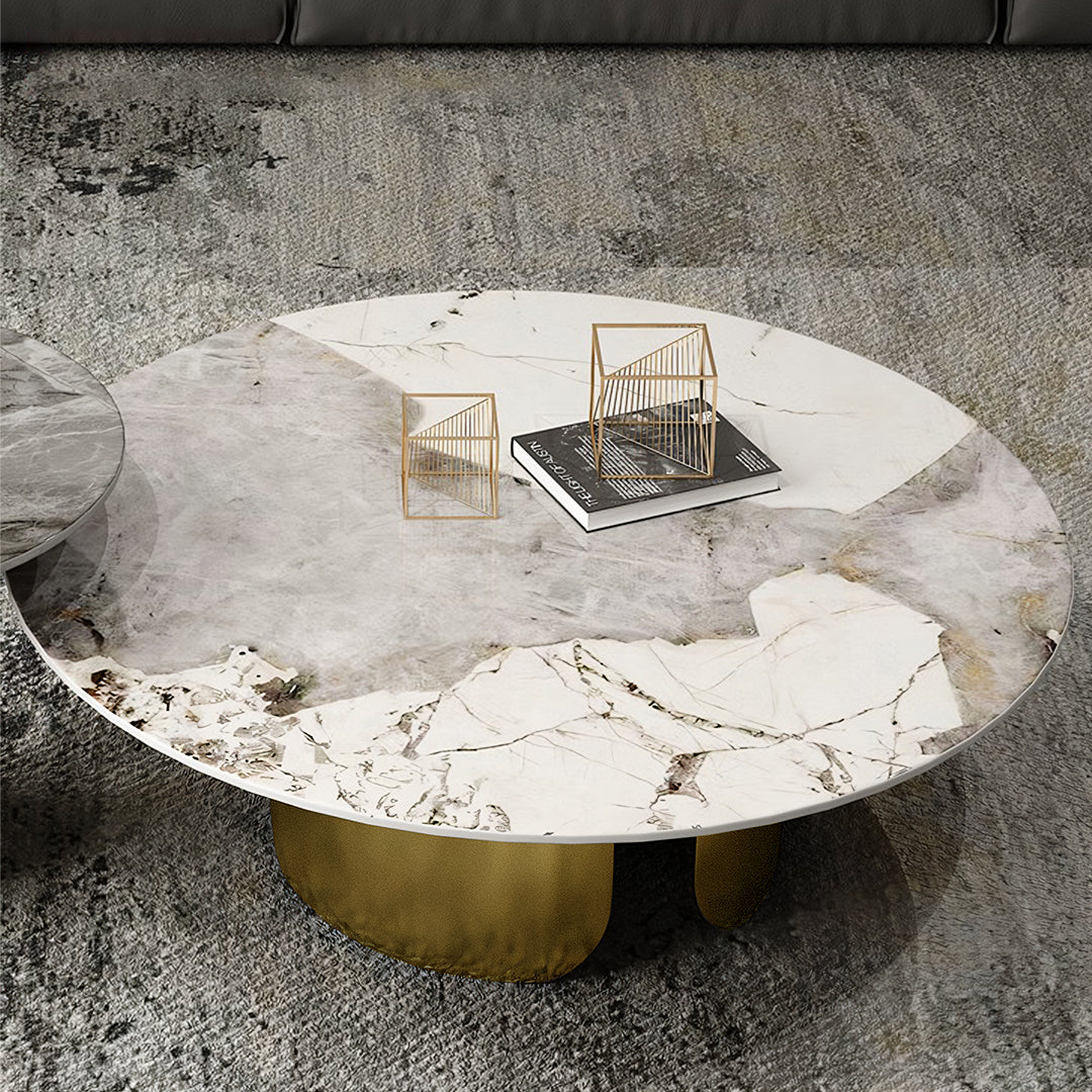 Aurora Gold Nesting Coffee Table Set, Sintered Stone - Image 2