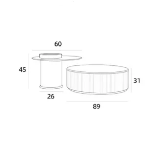 Avery Nesting Coffee Table Set, Round, with Storage, Glass - Image 6