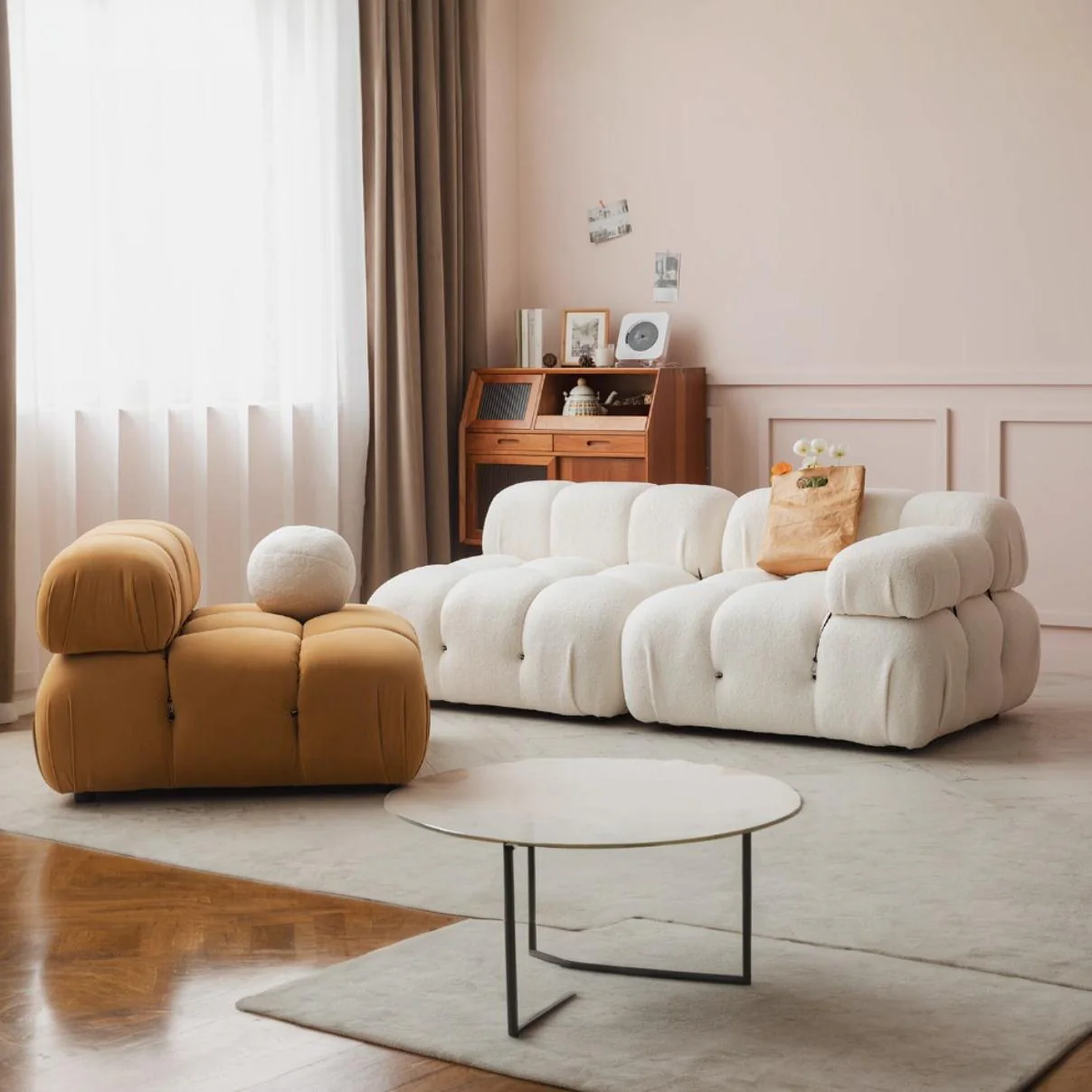 B&B Camaleonda Style Sofa, Boucle (Clearance/ New) - Image 4
