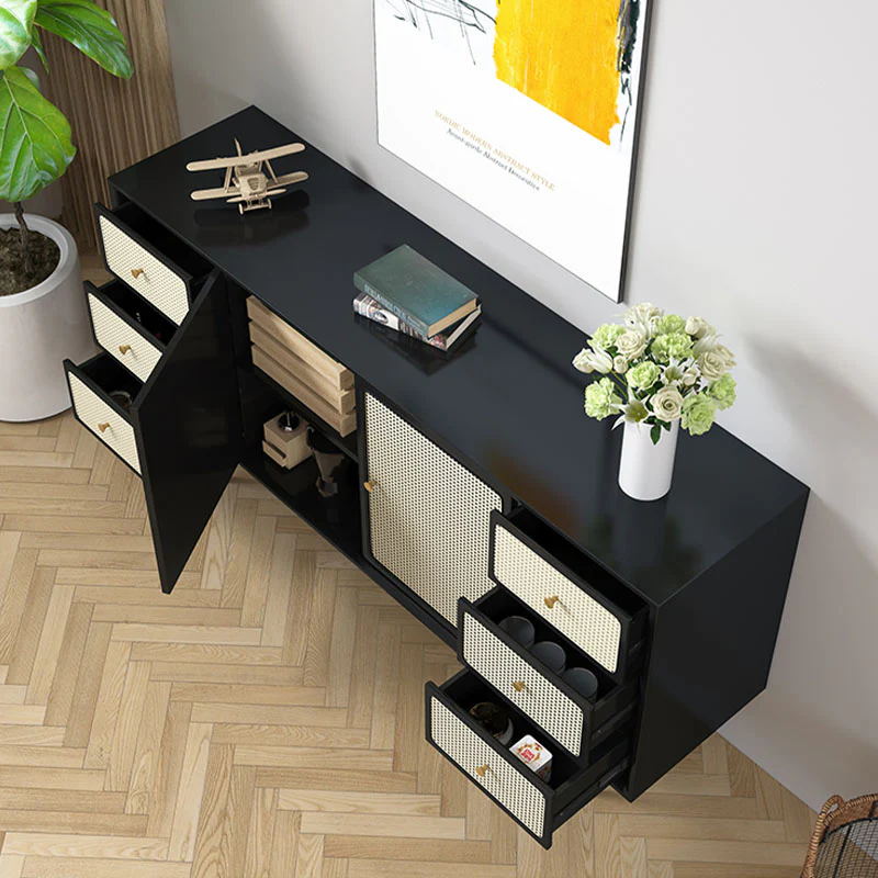 Babs Rattan Sideboard with Drawers, Wood - Image 4
