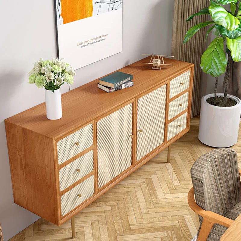 Babs Rattan Sideboard with Drawers, Wood - Image 5