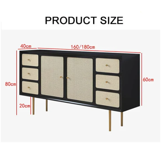 Babs Rattan Sideboard with Drawers, Wood - Image 6