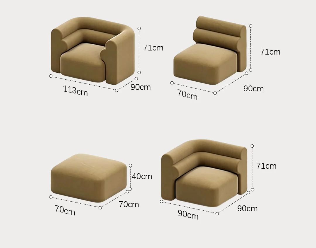 Bae Three Seater Corner Sofa, Modular Sofa, Velvet - Image 11