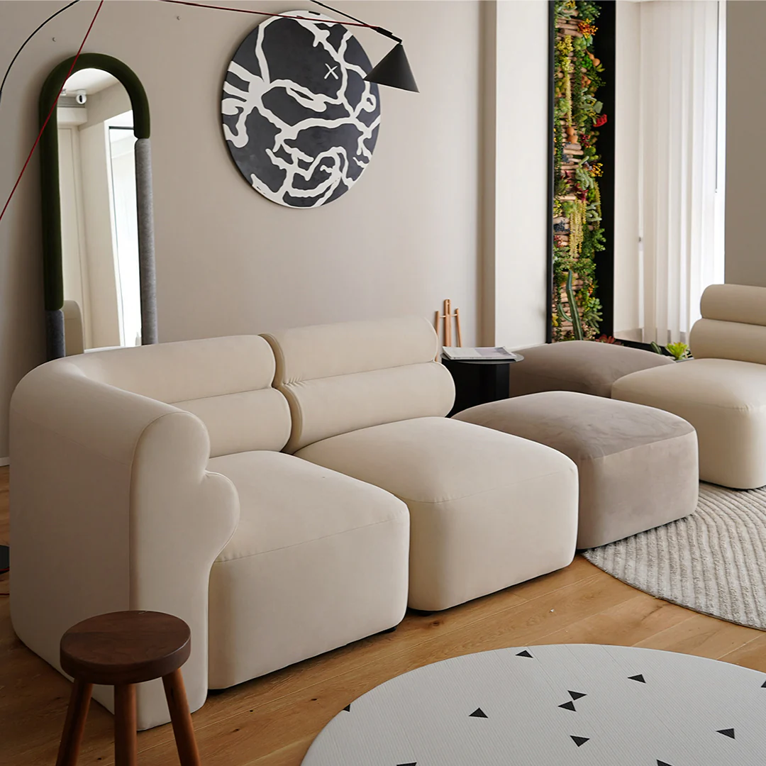 Bae Three Seater Corner Sofa, Modular Sofa, Velvet - Image 8