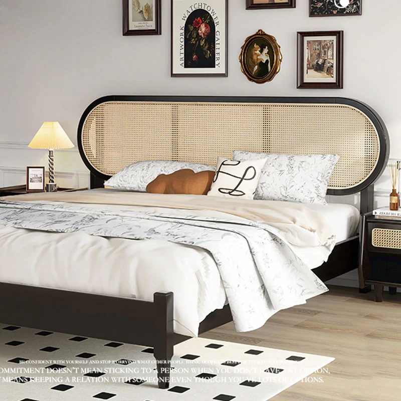 Barbara Queen Size, King Size, Super King Size Bed, Rattan - Image 3