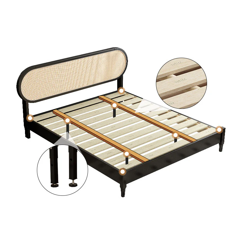 Barbara Queen Size, King Size, Super King Size Bed, Rattan - Image 5