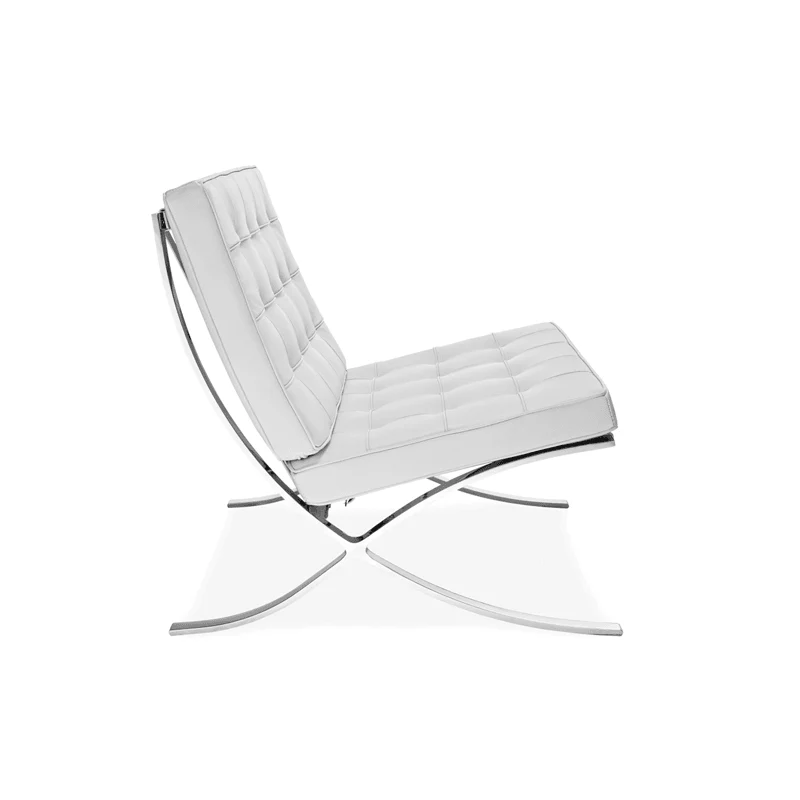 Barcelona Chair And Stool, Real Leather - Image 11