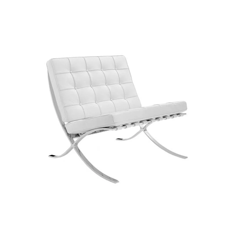 Barcelona Chair And Stool, Real Leather - Image 12