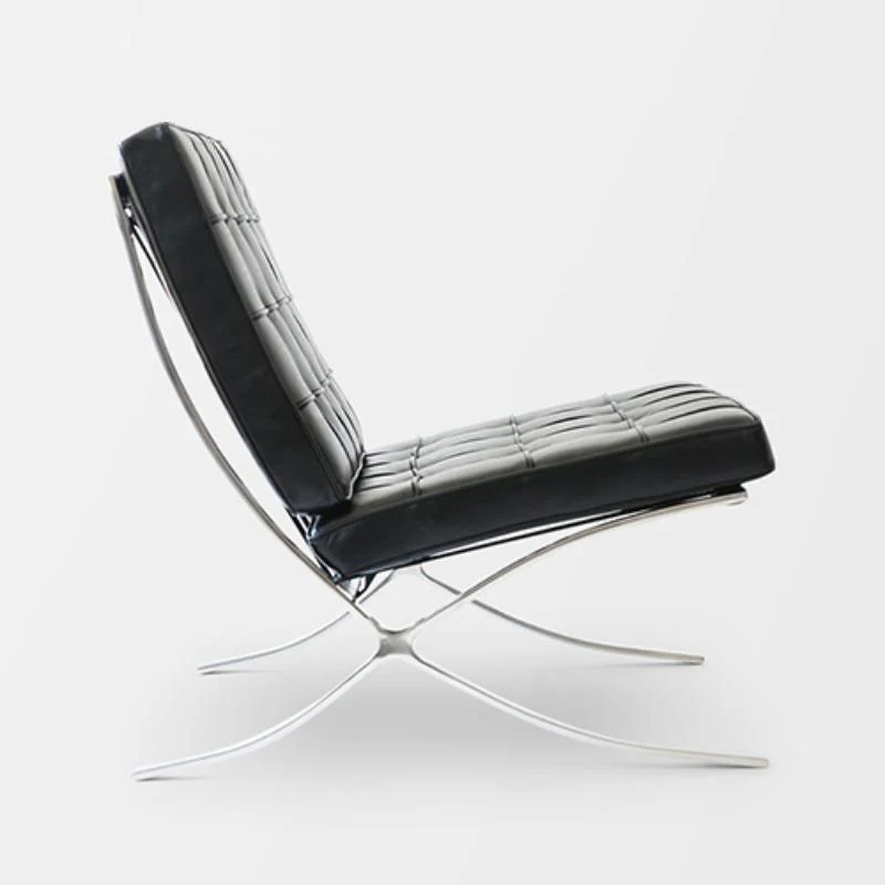 Barcelona Chair And Stool, Real Leather - Image 7