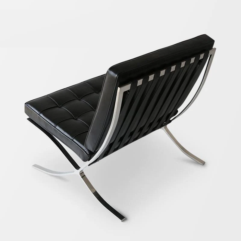 Barcelona Chair And Stool, Real Leather - Image 8