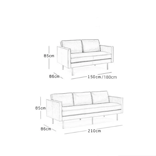 Baxter Two Seater, Three Seater Sofa, Real Leather - Image 4
