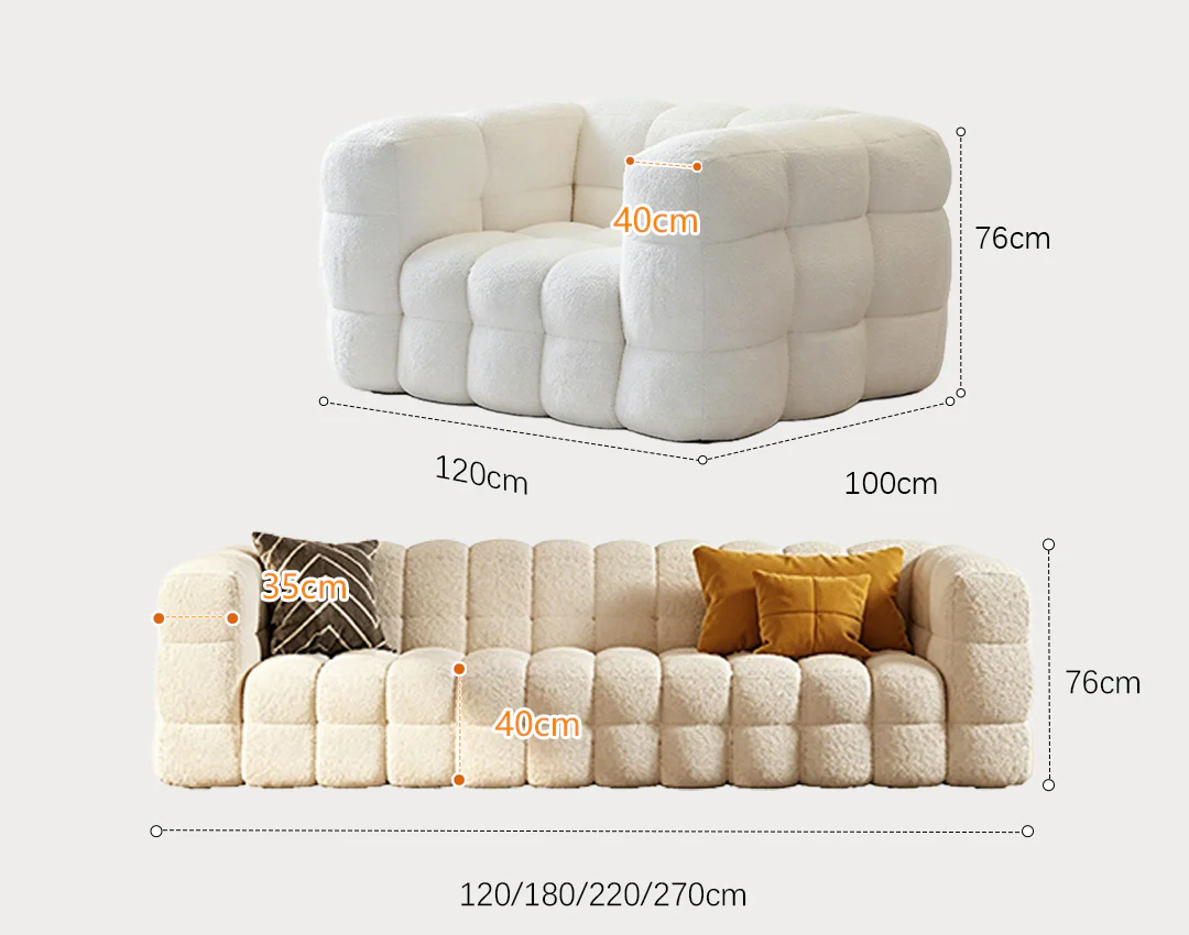 Bea Beatrice Sofa, Two Seater Sofa, Three Seater Sofa, Boucle - Image 6