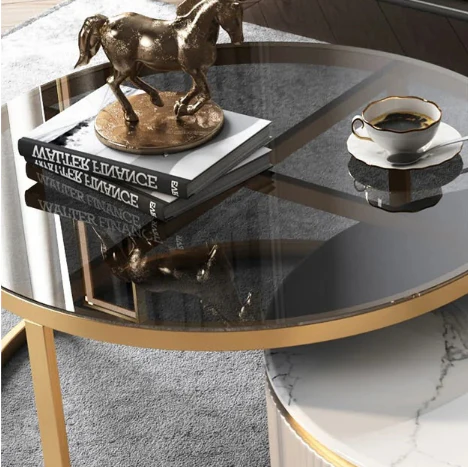 Bell Nesting Coffee Table, Glass - Image 3
