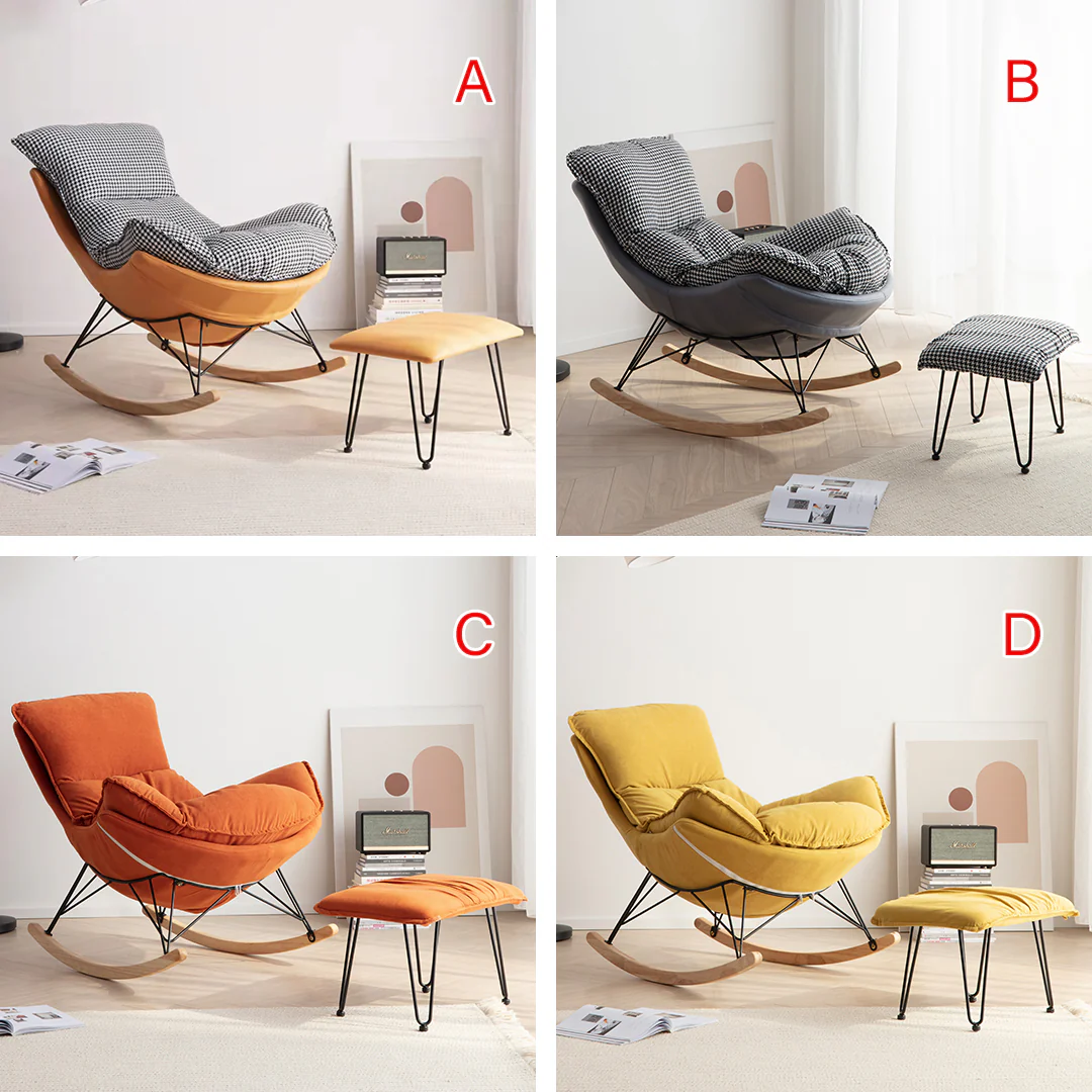 Benitez Rocking Chair With Footstool, More Colors - Image 8