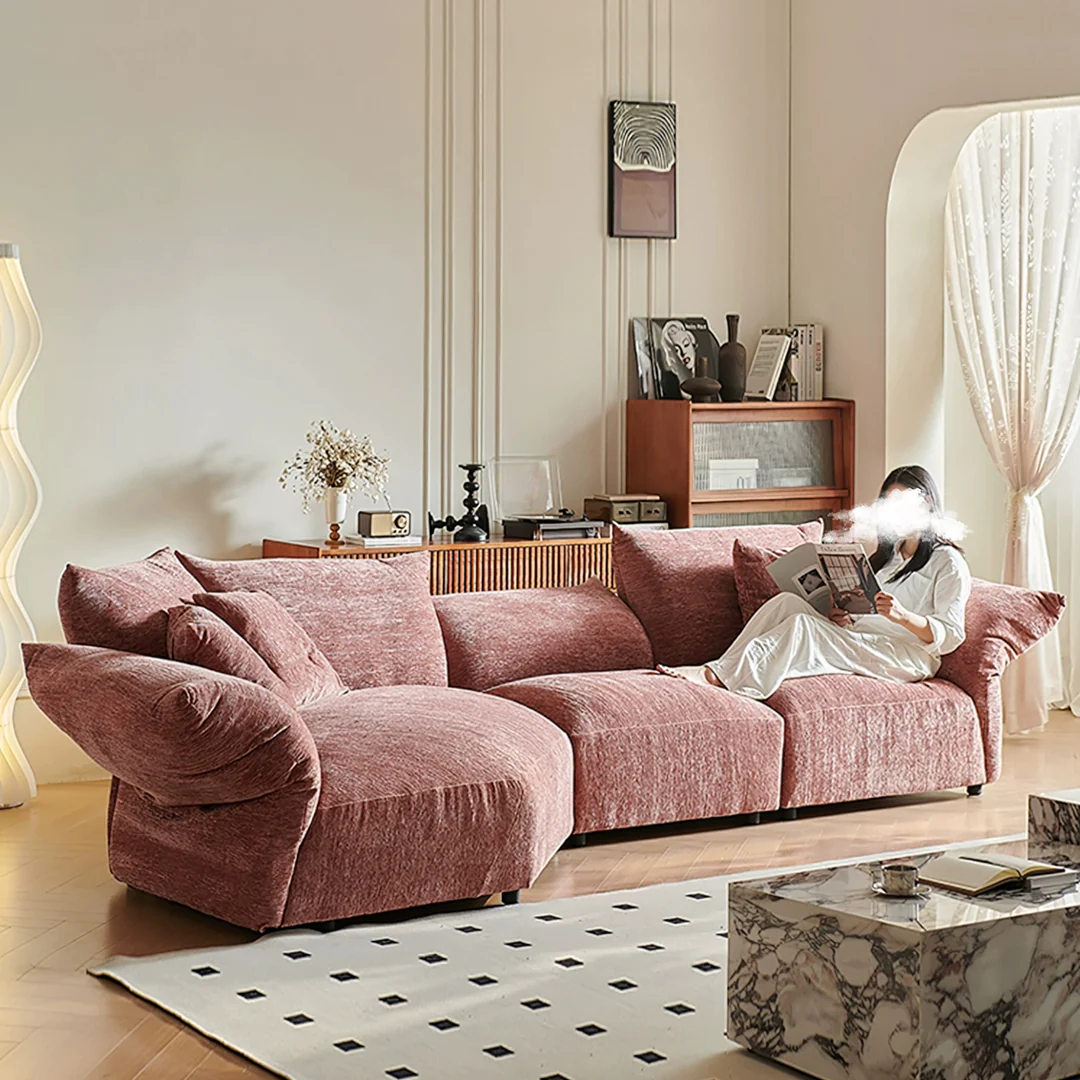 Berisha Petal Three Seater Corner Sofa, Four Seater Curved Sofa - Image 2