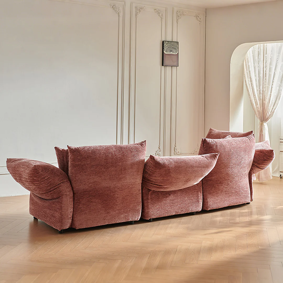 Berisha Petal Three Seater Corner Sofa, Four Seater Curved Sofa - Image 4