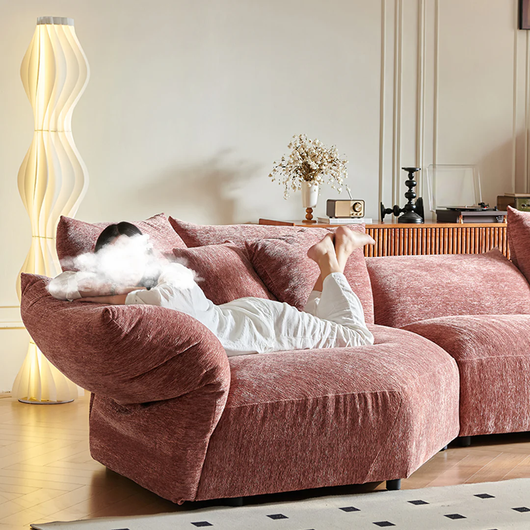Berisha Petal Three Seater Corner Sofa, Four Seater Curved Sofa - Image 5