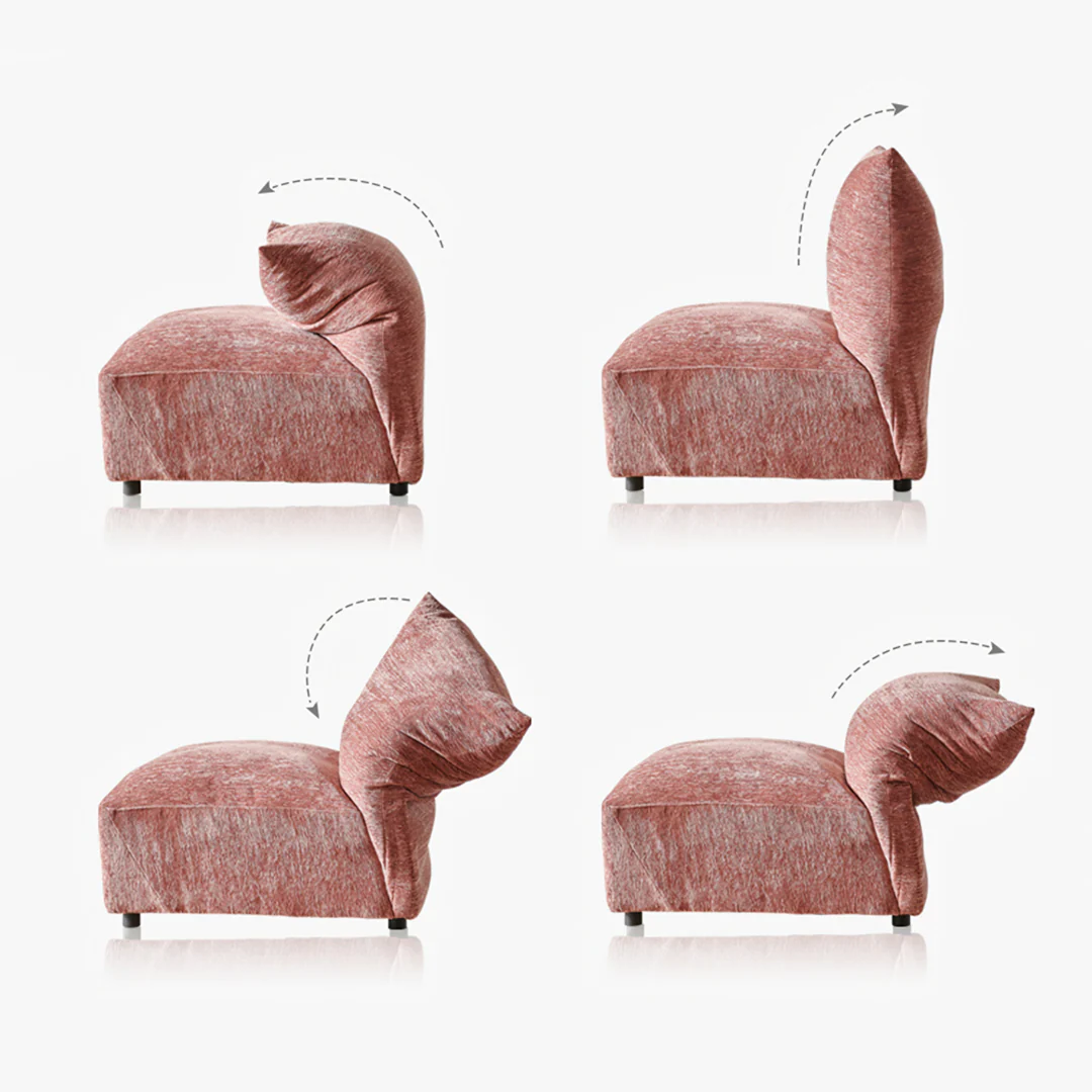 Berisha Petal Three Seater Corner Sofa, Four Seater Curved Sofa - Image 7