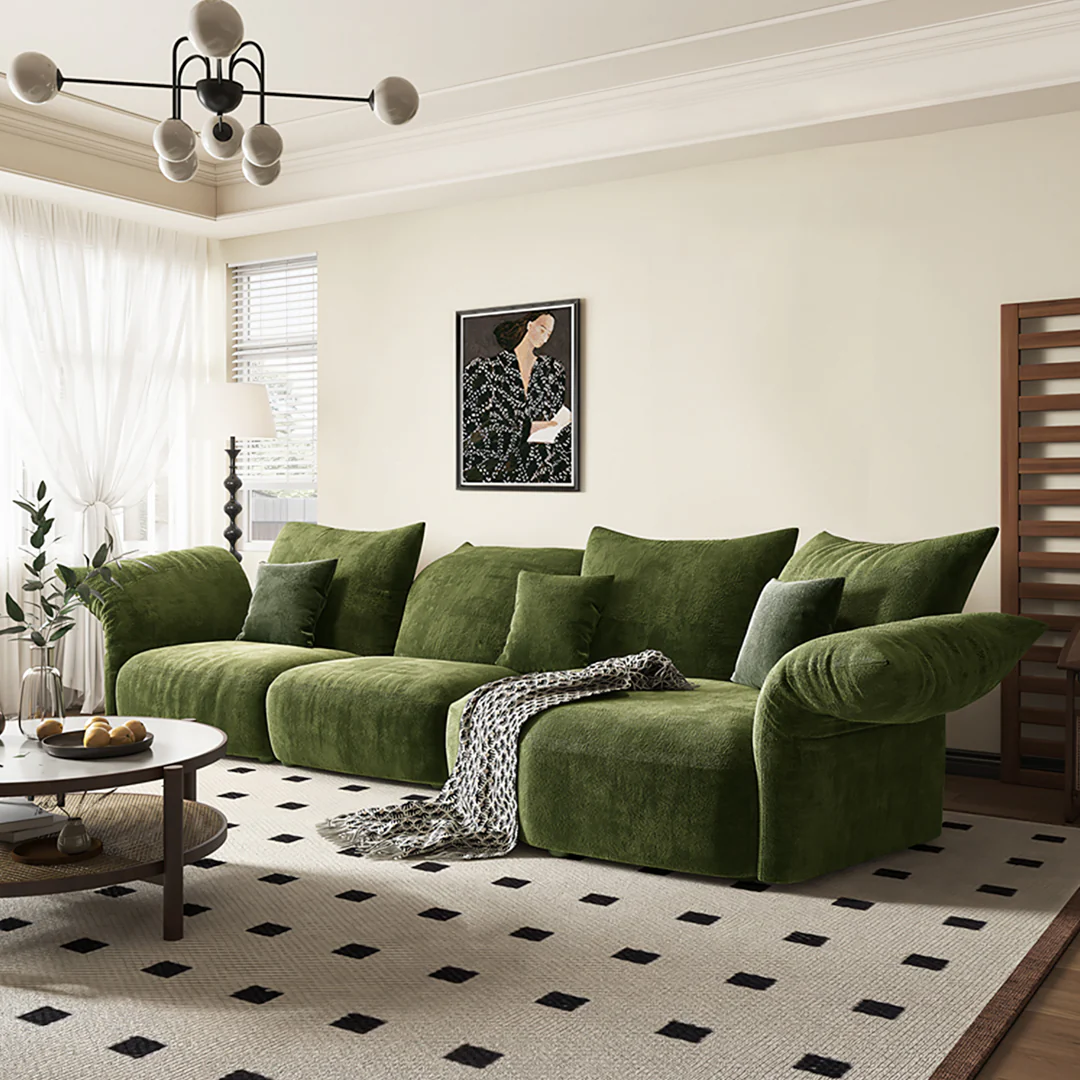 Berisha Petal Three Seater Corner Sofa, Four Seater Curved Sofa - Image 8