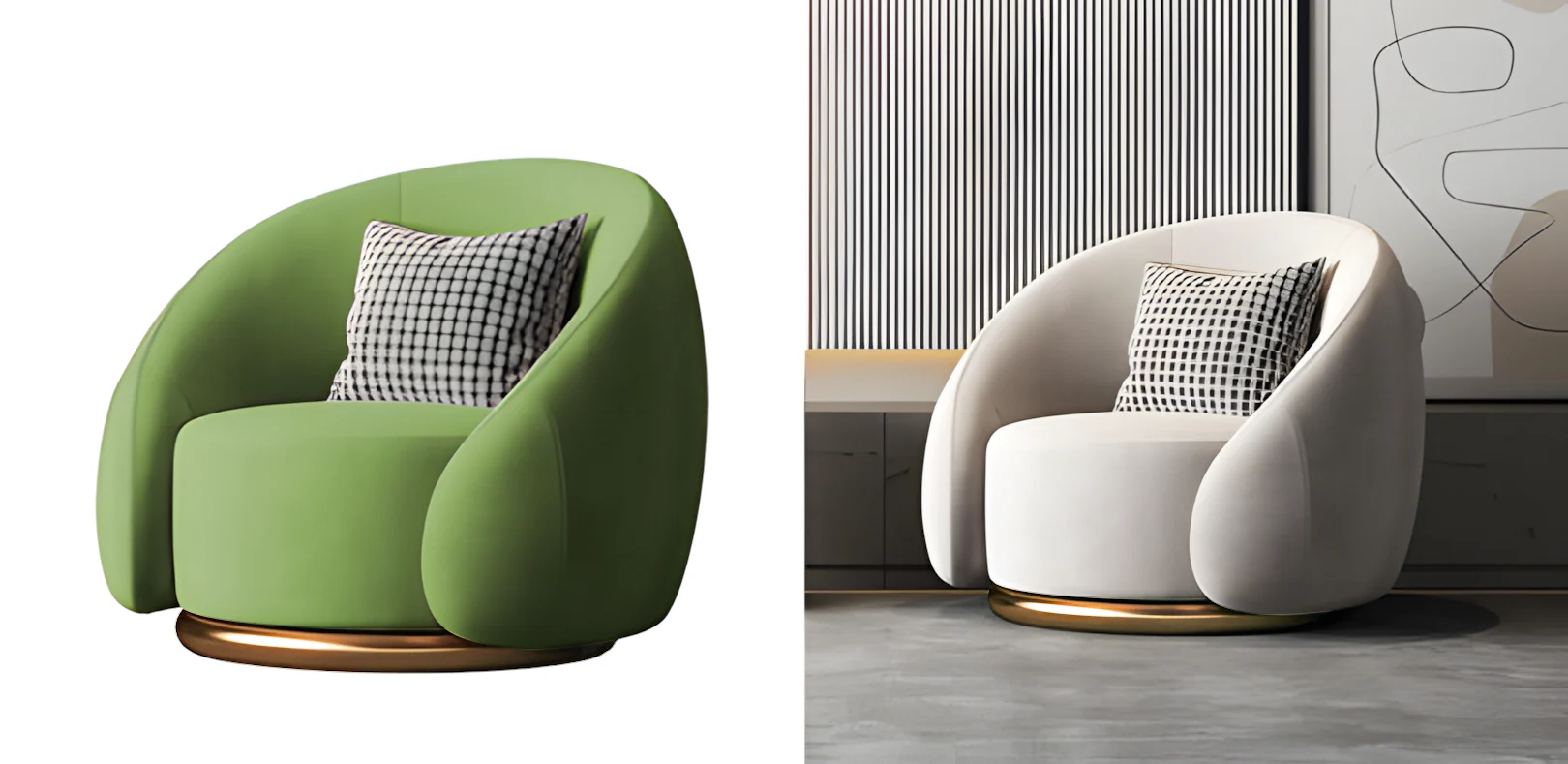 Bertha Velvet Armchair, Single Sofa - Image 16