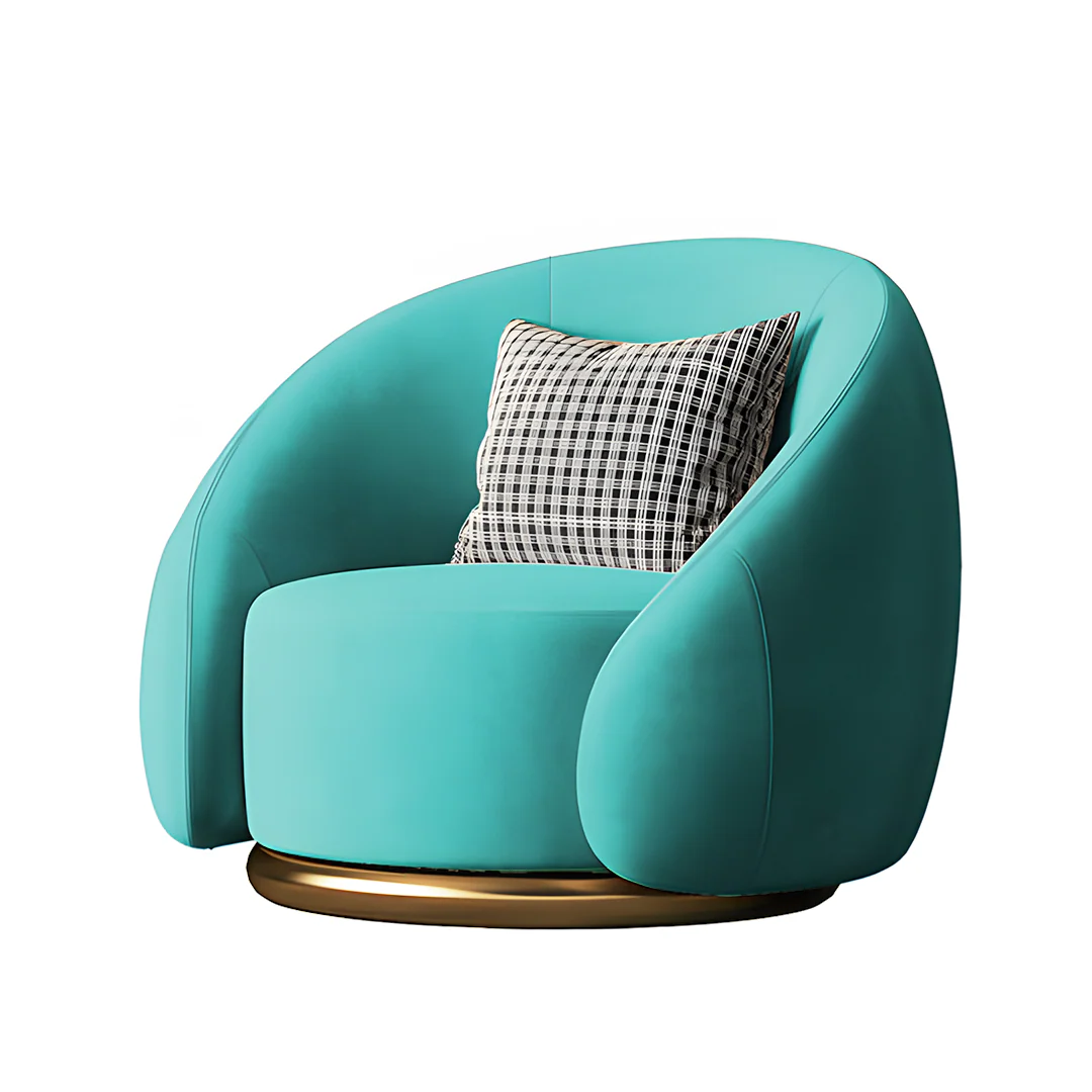Bertha Velvet Armchair, Single Sofa - Image 6