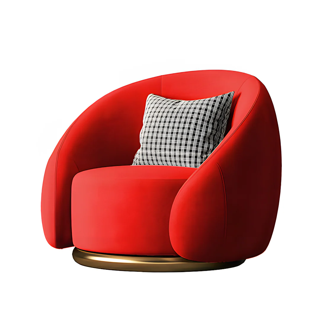 Bertha Velvet Armchair, Single Sofa - Image 9