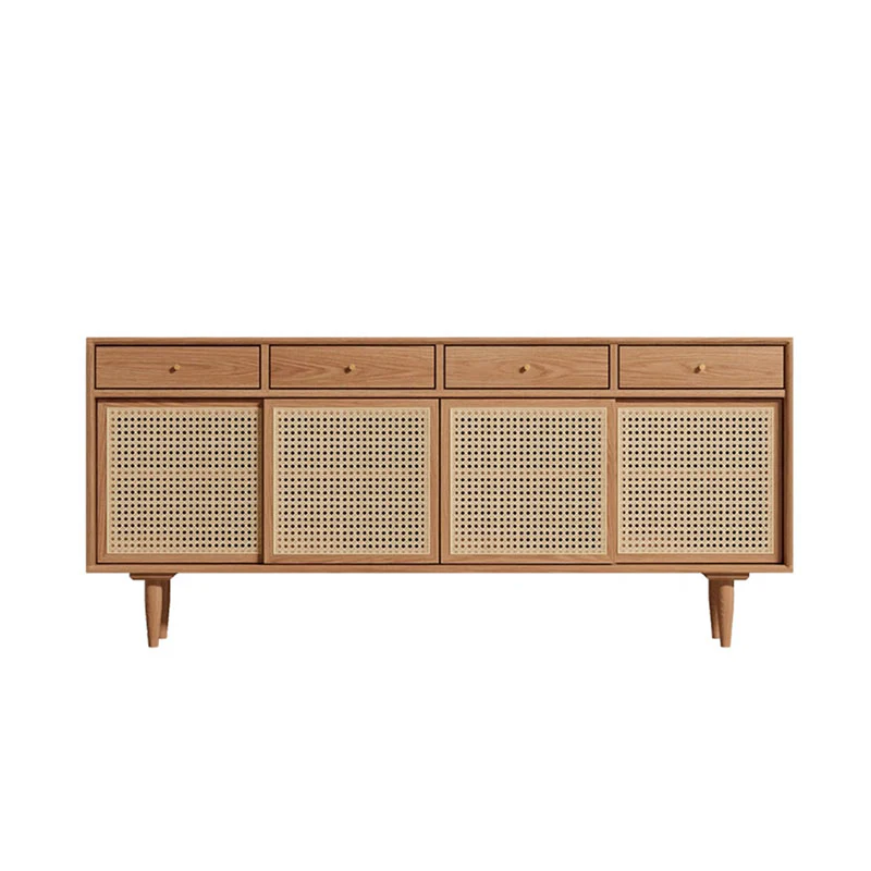 Bertha Rattan Sideboard with Drawers, Pine Wood - Image 3