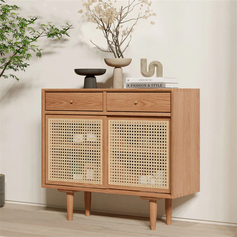Bertha Rattan Sideboard with Drawers, Pine Wood - Image 4