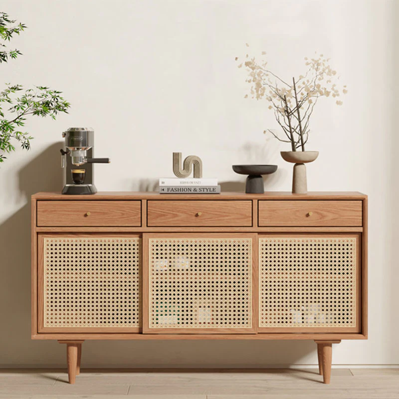 Bertha Rattan Sideboard with Drawers, Pine Wood - Image 5