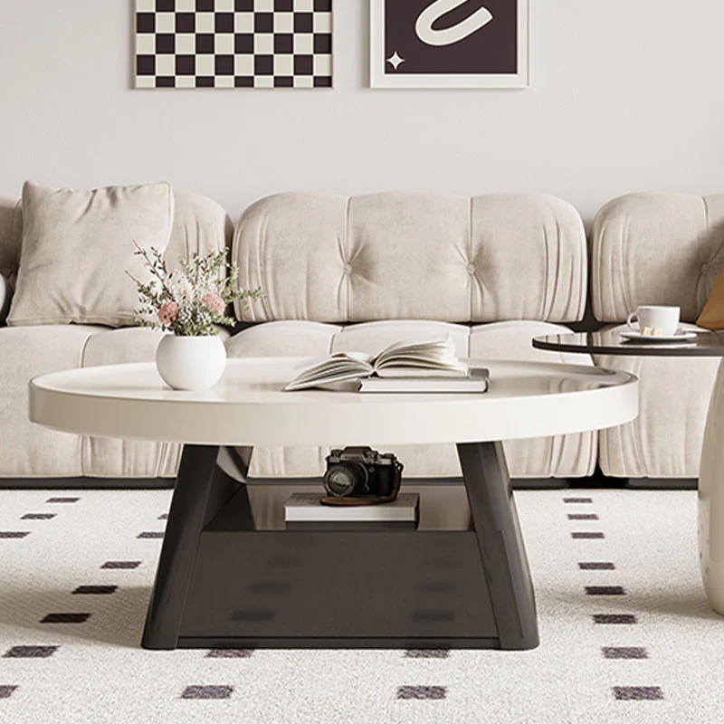 Bess Coffee Table, White & Oak - Image 4