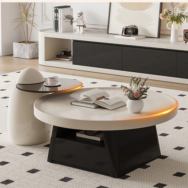 Bess Coffee Table, White & Black - Image 3