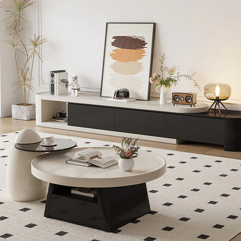 Bess Coffee Table, White & Black - Image 4