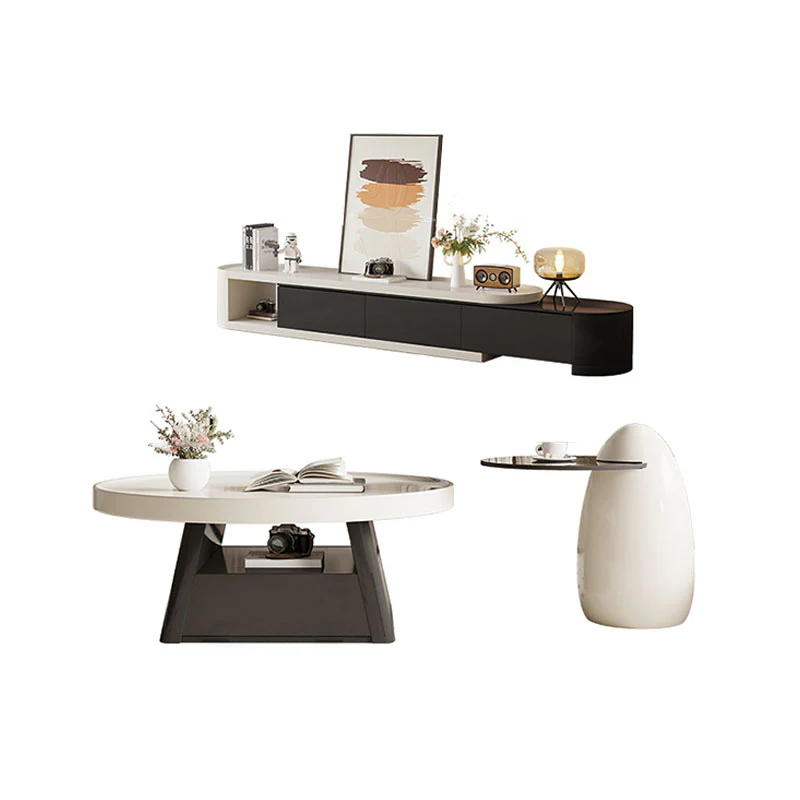 Bess Coffee Table, White & Black - Image 5