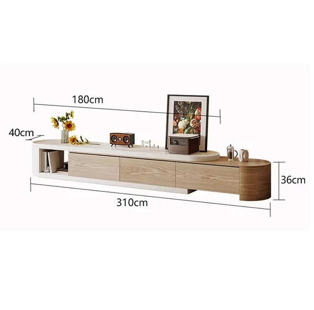 Bess Coffee Table, White & Oak - Image 7