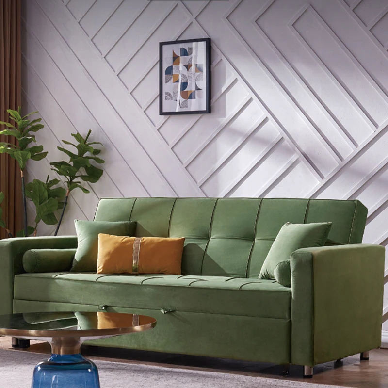 BH155 Three Seater Sofa Bed, Leathaire - Image 3