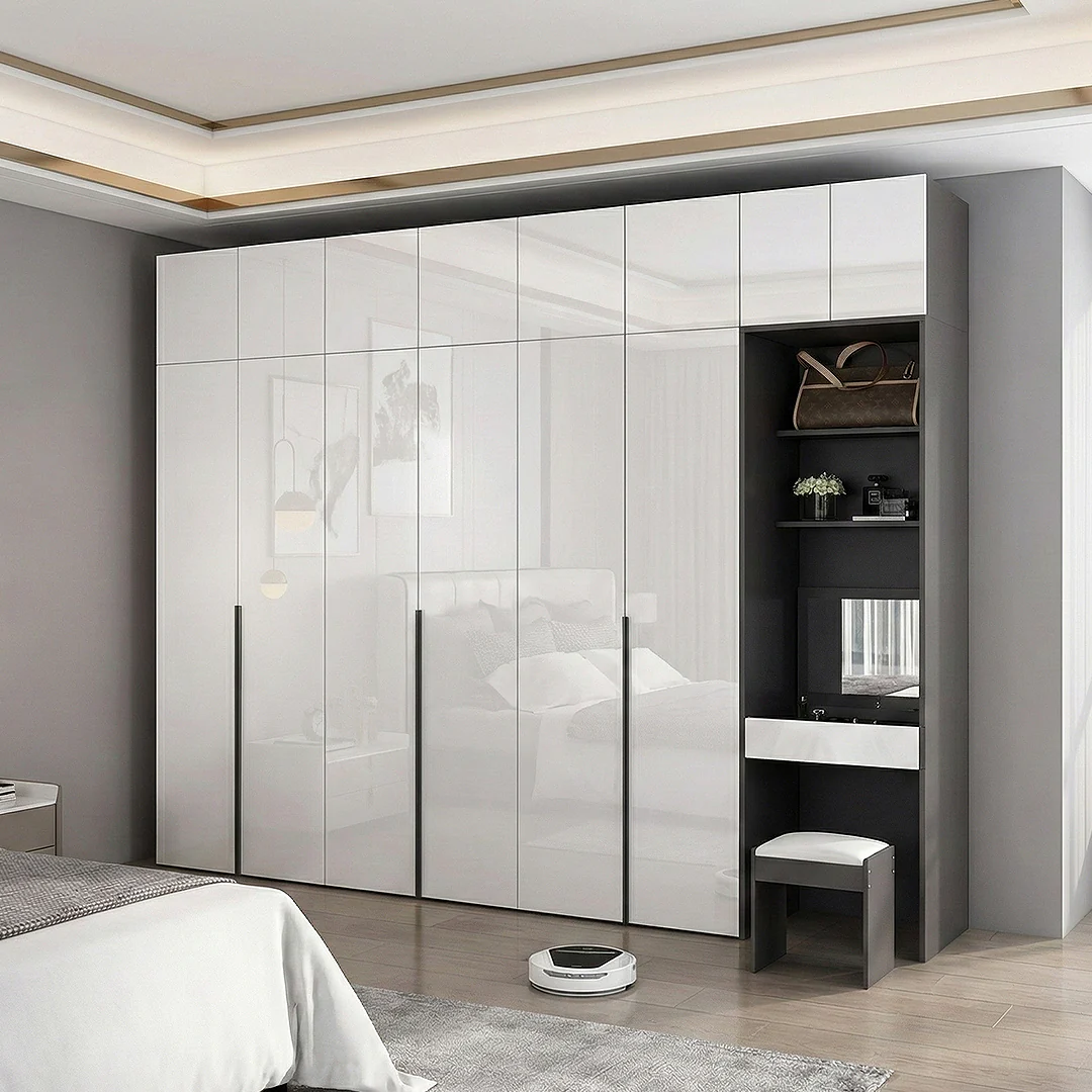 Bianchi Corner Wardrobe, L Shape Wardrobe With Dressing Table - Image 2