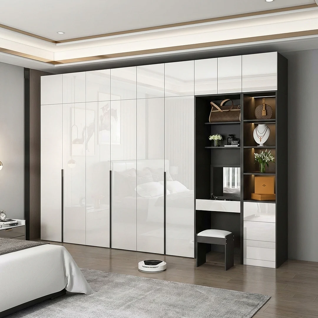 Bianchi Corner Wardrobe, L Shape Wardrobe With Dressing Table - Image 3