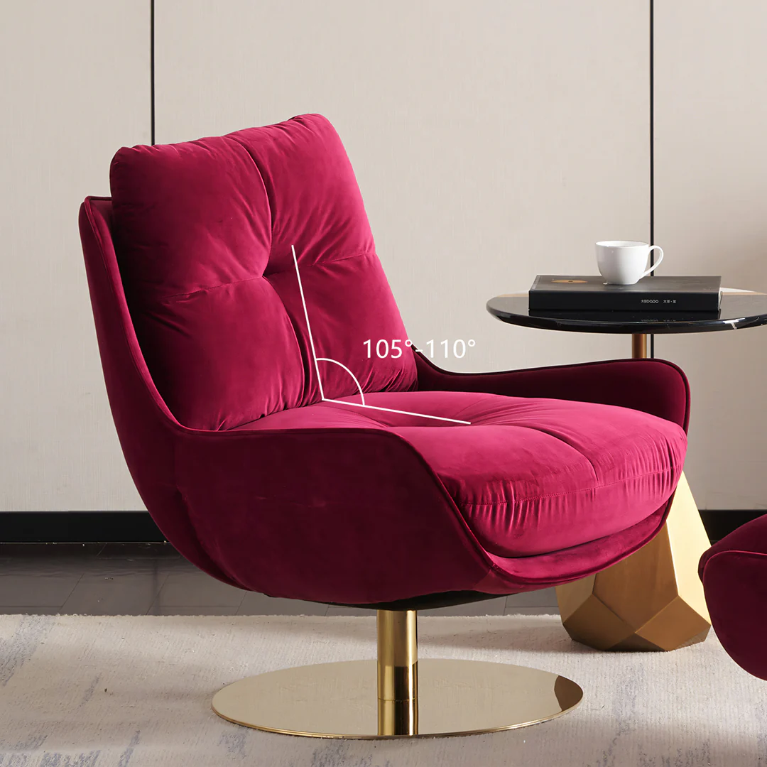 Bonnet Swivel Lounge Chair With Ottoman - Image 5