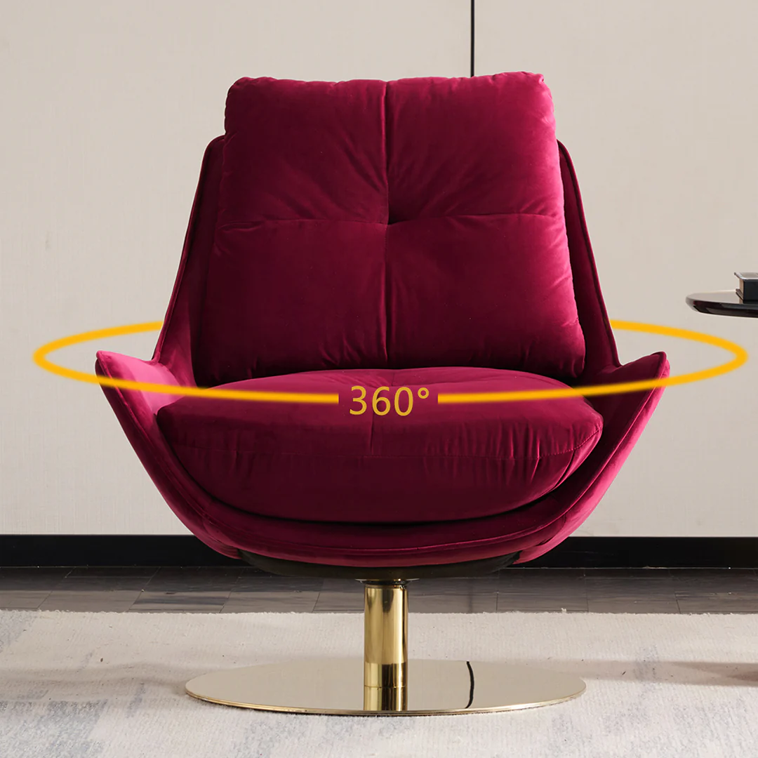 Bonnet Swivel Lounge Chair With Ottoman - Image 6