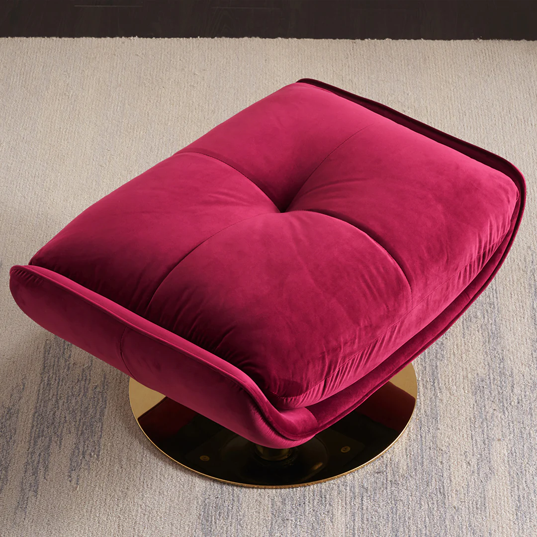 Bonnet Swivel Lounge Chair With Ottoman - Image 9