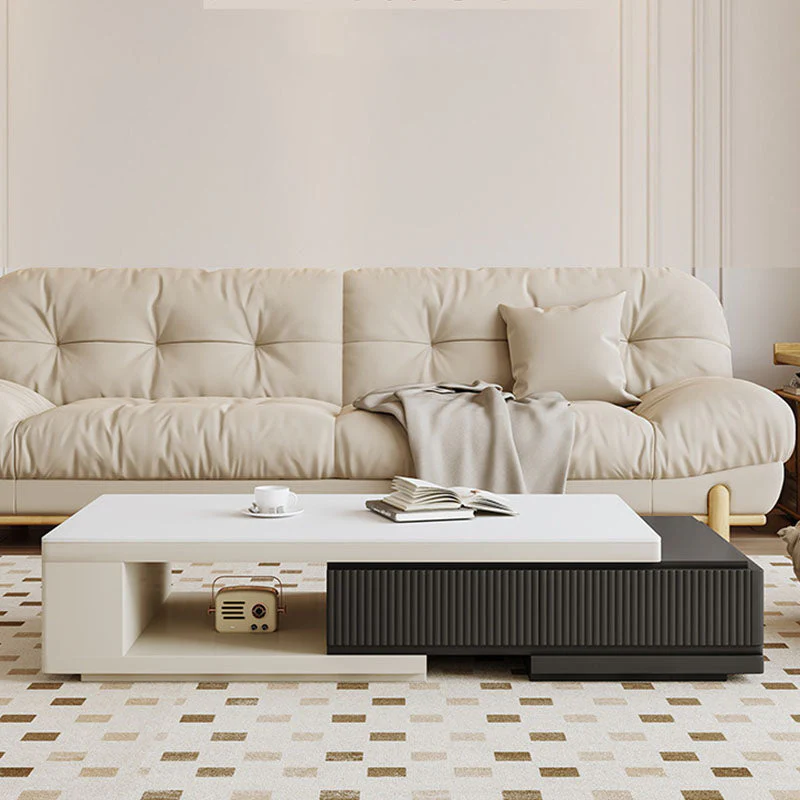 Bonnie TV Stand Set With Coffee Table, Black & White - Image 2