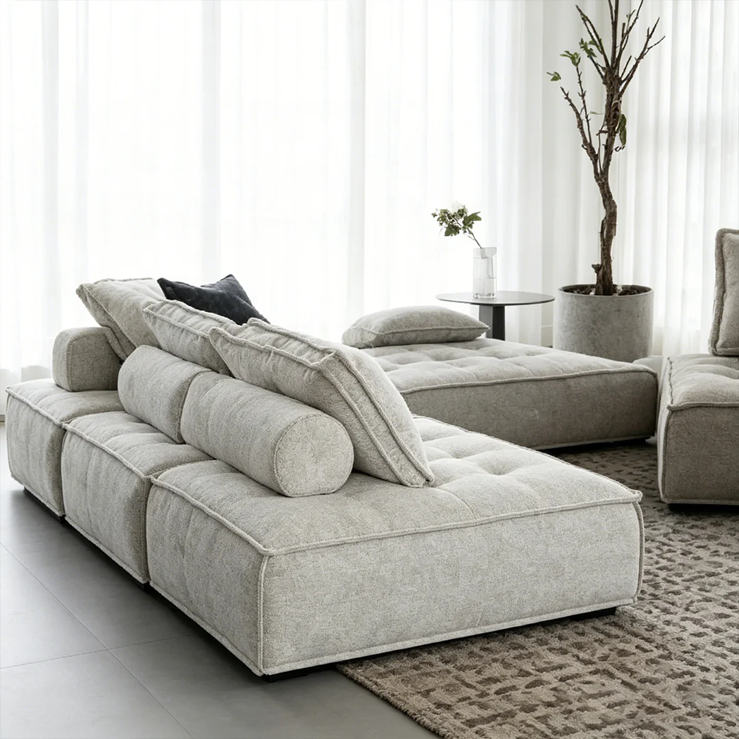 Borcem Singe Seater, Two Seater, Three Seater Sofa, Linen, Modular Sofa - Image 9