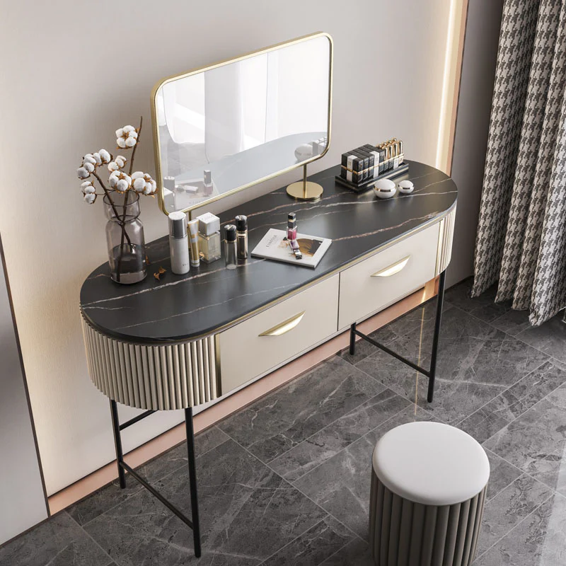 Boris Drawer Dressing Table with Mirror and Stool - Image 5