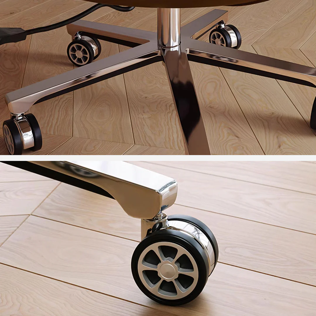 Calder Swivel Office Chair With Wheels, Leathaire - Image 8