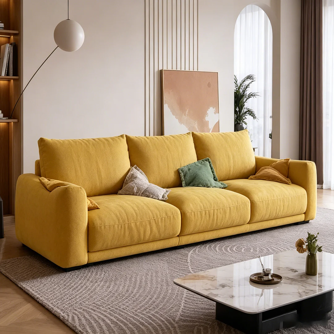 Caleb Modern Two Seater, Three Seater, Four Seater Sofa, Cotton Linen - Image 11