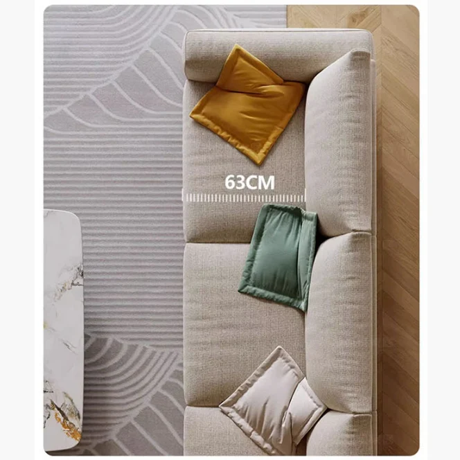 Caleb Modern Two Seater, Three Seater, Four Seater Sofa, Cotton Linen - Image 6