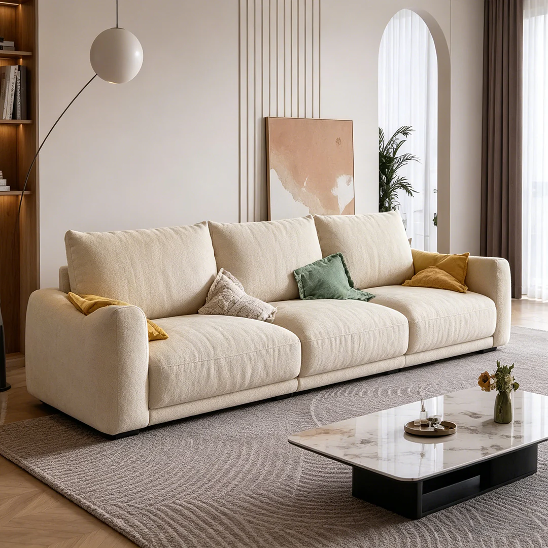 Caleb Modern Two Seater, Three Seater, Four Seater Sofa, Cotton Linen - Image 8